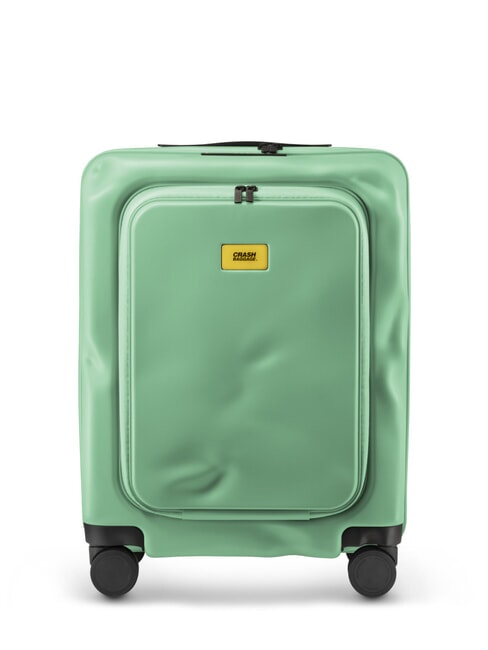 CRASH BAGGAGE SMART Cabin luggage trolley, laptop pocket sage green - Hand luggage