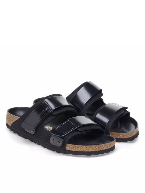 BIRKENSTOCK UJI Leather slipper sandal black - Women’s shoes