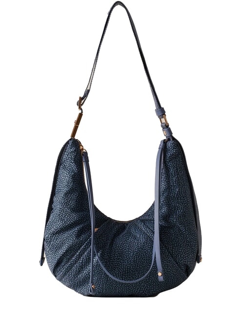 BORBONESE FOLD  Soft shoulder bag denim - Women’s Bags