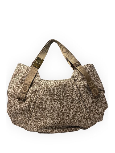 BORBONESE FOLD  Shoulder bag, with shoulder strap Beiger sea - Women’s Bags