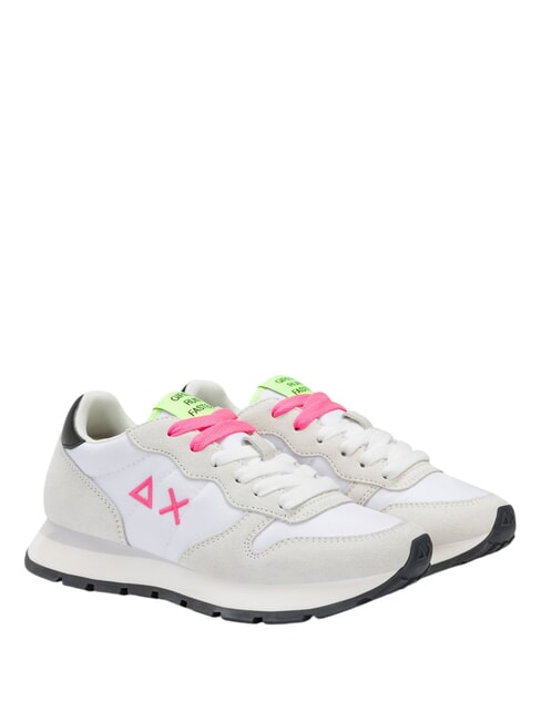 SUN68 ALLY SOLID NYLON Sneakers white/fluorescent fuchsia - Women’s shoes