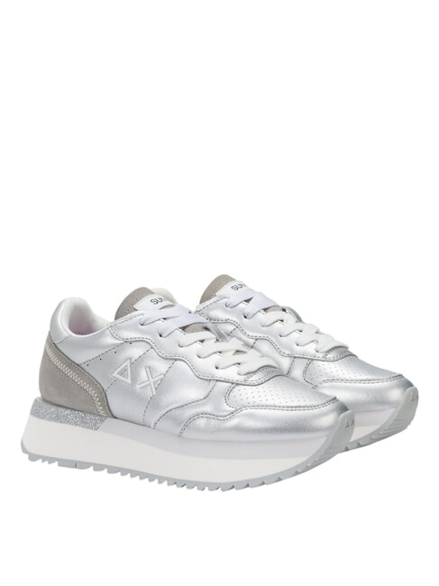 SUN68 BIG ALLY LEATHER Sneakers silver - Women’s shoes