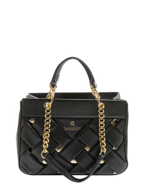 BRACCIALINI ICONS Woven bag with double handles black - Women’s Bags