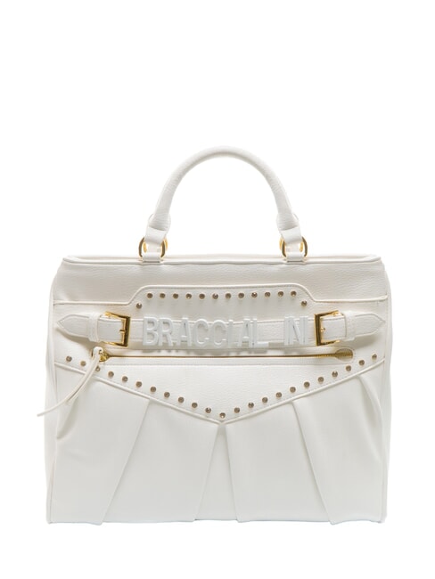 BRACCIALINI GISELLE Tote bag with metal logo white - Women’s Bags