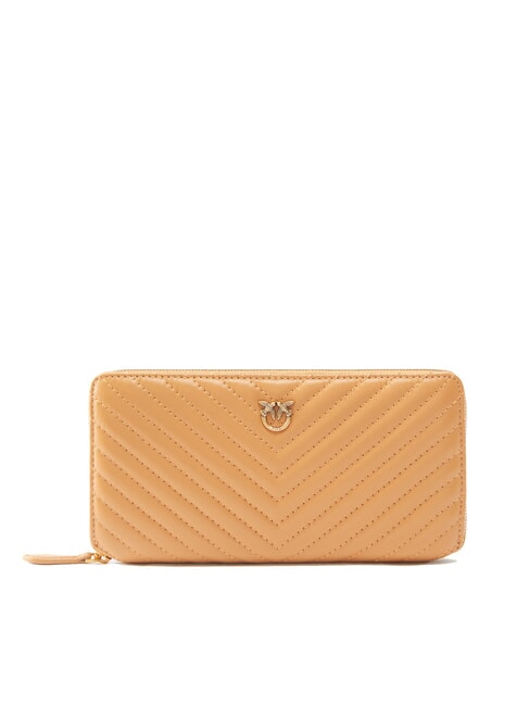 PINKO RYDER Leather wallet nougat-antique gold - Women’s Wallets