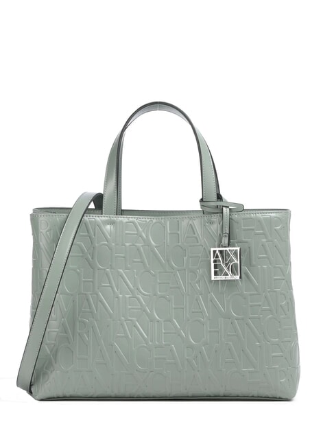 ARMANI EXCHANGE LOGO EMBOSSED Hand shopper, with shoulder strap sage - Women’s Bags