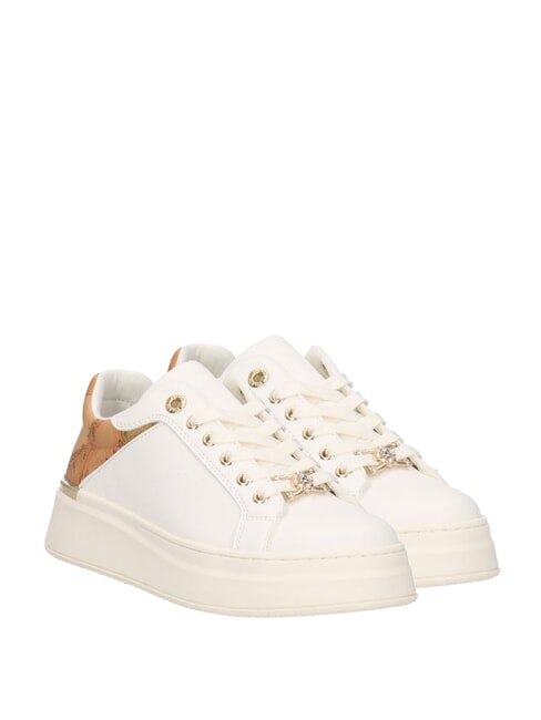ALVIERO MARTINI PRIMA CLASSE GEO JUNIOR Sneakers with jewel laces White / Geo Beige - Women’s shoes