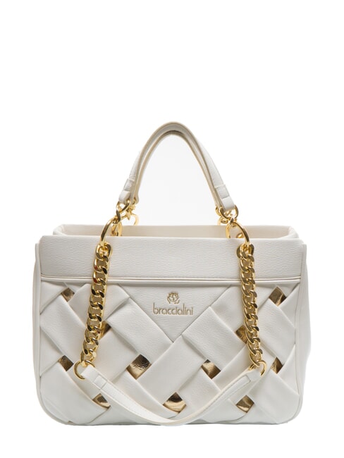 BRACCIALINI ICONS Woven bag with double handles white - Women’s Bags