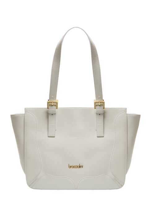 BRACCIALINI HELLEN Leather shopping bag white - Women’s Bags