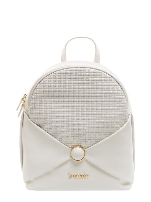 BRACCIALINI NAOMI Round leather backpack white - Women’s Bags
