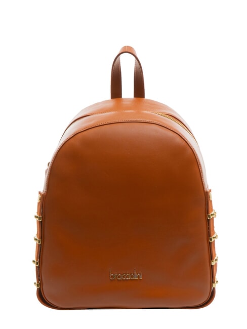 BRACCIALINI NORA Leather backpack with chains brown - Women’s Bags