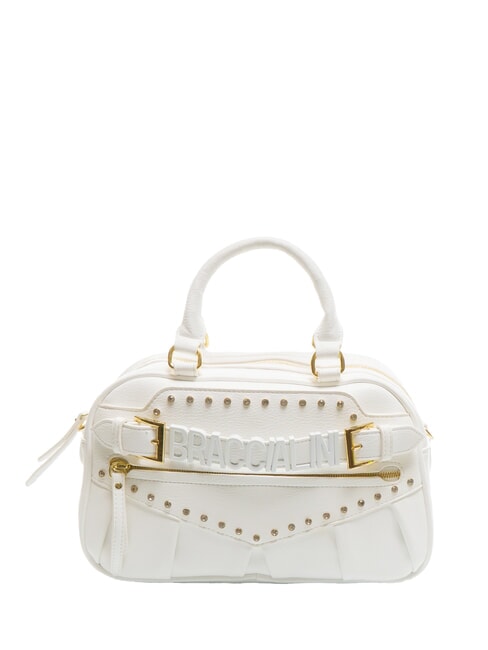 BRACCIALINI GISELLE Metallic logo trunk bag white - Women’s Bags