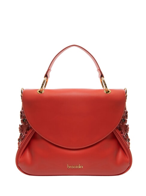 BRACCIALINI SOFIA Leather handbag with little flowers red - Women’s Bags