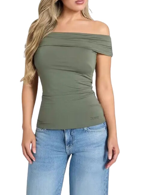 GUESS CHARLOTTE  T-shirt green plant - T-shirt