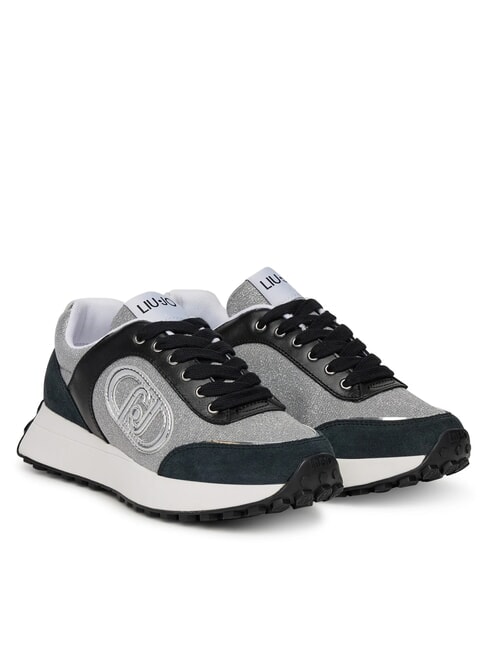 LIUJO LOLO 17 Glitter Sneakers lurex off black - Women’s shoes