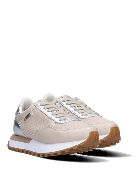 LIUJO EVELYN 915 Sneakers with logo inserts beige/silver - Women’s shoes