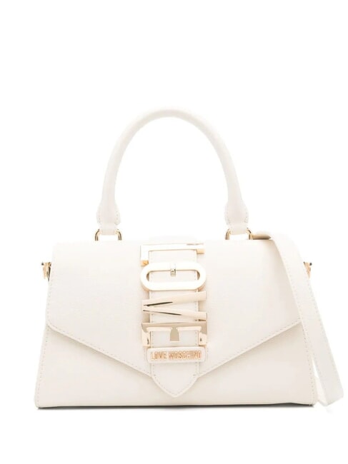 LOVE MOSCHINO VERTICAL LOGO Handbag, with shoulder strap ivory - Women’s Bags