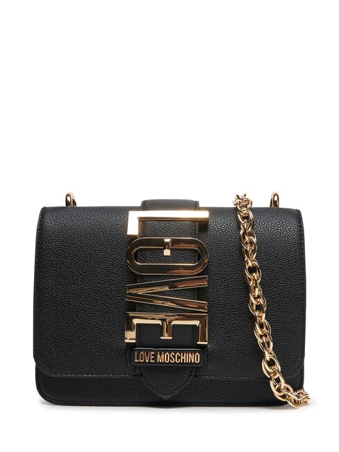 LOVE MOSCHINO VERTICAL LOGO Mini Shoulder Bag Black - Women’s Bags