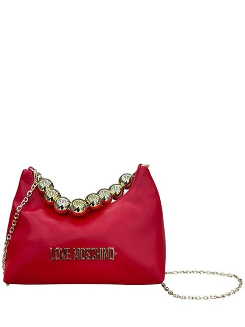 LOVE MOSCHINO CHAIN Mini Hand Bag, with shoulder strap RED - Women’s Bags