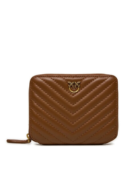 PINKO TAYLOR Quilted Zip Around Wallet leather-antique gold - Women’s Wallets