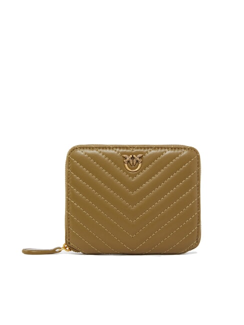 PINKO TAYLOR Quilted Zip Around Wallet plantation-antique gold - Women’s Wallets