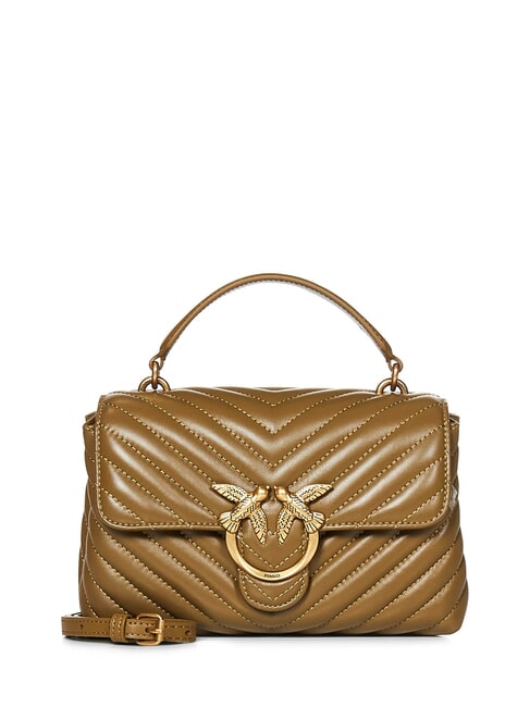 PINKO LOVE LADY PUFF Mini hand bag, with shoulder strap plantation-antique gold - Women’s Bags