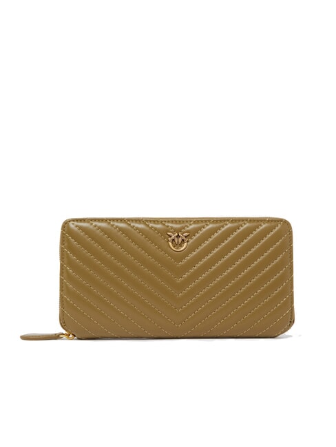 PINKO RYDER Leather wallet plantation-antique gold - Women’s Wallets