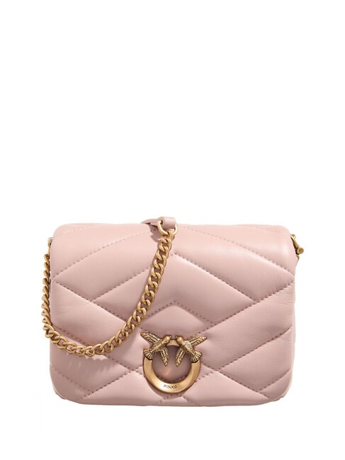 PINKO LOVE CLICK PUFF Mini quilted leather bag powder-antique gold - Women’s Bags