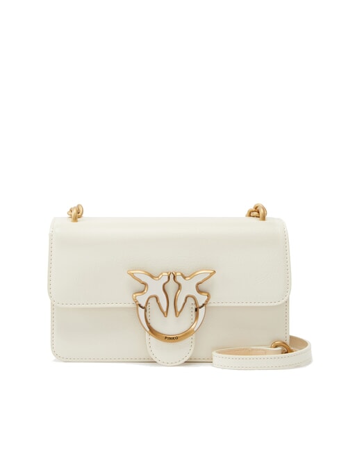 PINKO LOVE ONE MINI  Mini shoulder bag silk white-antique gold - Women’s Bags