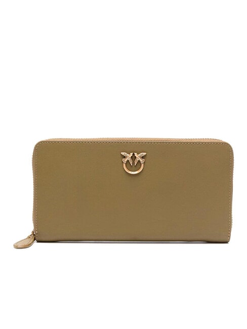 PINKO RYDER Large leather wallet plantation-antique gold - Women’s Wallets