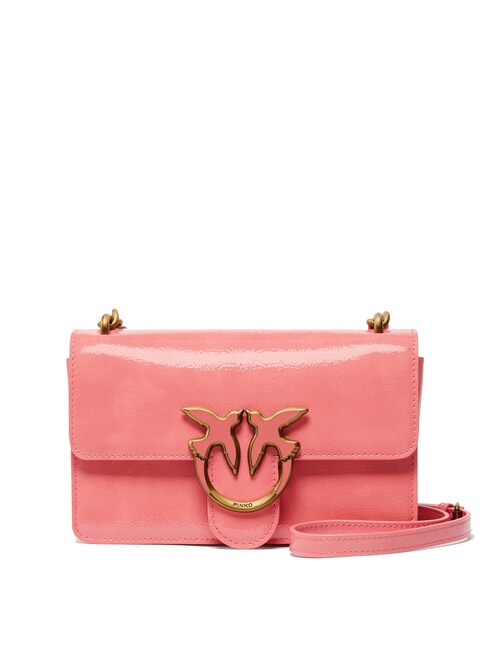 PINKO LOVE ONE MINI  Mini shoulder bag peach blossom-antique gold - Women’s Bags