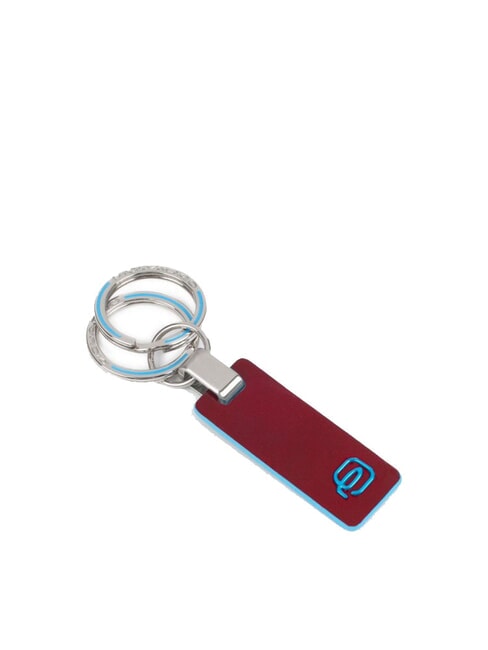 PIQUADRO BLUE SQUARE Leather keychain RED - Key holders