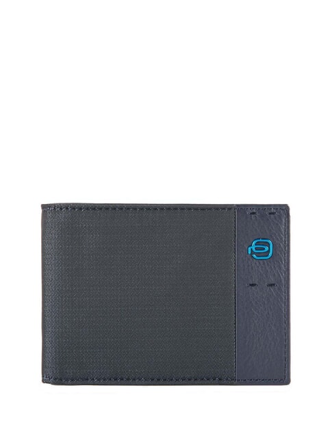 PIQUADRO wallet P16, in leather BLUE CHEVRON - Men’s Wallets