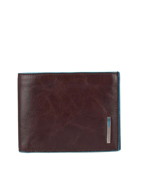 PIQUADRO BLUE SQUARE  Leather wallet, with flap MAHOGANY - Men’s Wallets