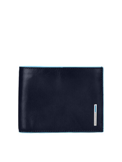 PIQUADRO BLUE SQUARE  Leather wallet, with flap blue - Men’s Wallets