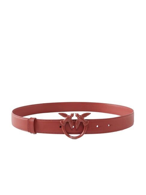 PINKO LOVE BERRY Belt with colored buckle red ochre-block color - Belts