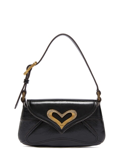 PINKO 520 Vintage effect leather bag black-antique gold - Women’s Bags