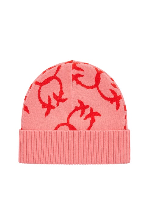 PINKO FRAPPATO Monogram jacquard cap pink/red - Hats