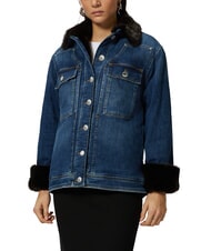 PINKO POP Denim jacket with appliques - Women's Jackets