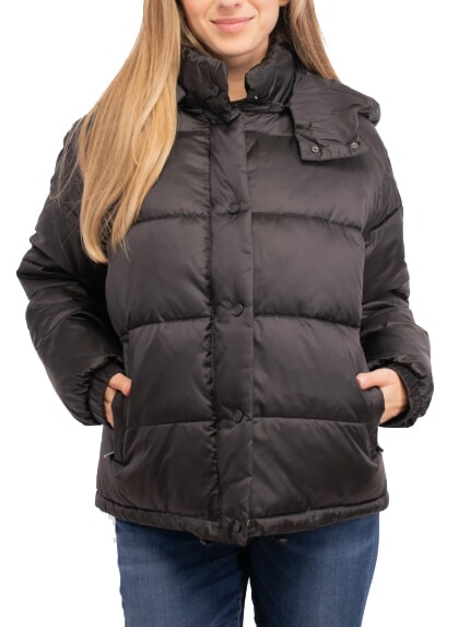 PINKO IDRANTE Down jacket with hood black limousine - Women's down jackets