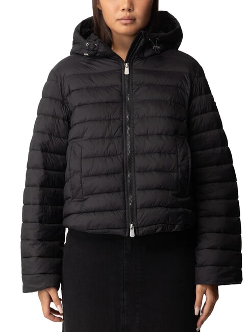 PINKO IDROVOLANT Short down jacket with hood black limousine - Women's down jackets