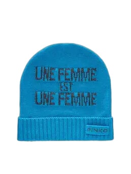 PINKO NEVA Wool hat blue/grey - Hats