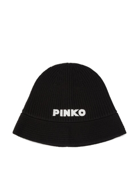 PINKO MINSKIN Wool flared hat black limousine - Hats
