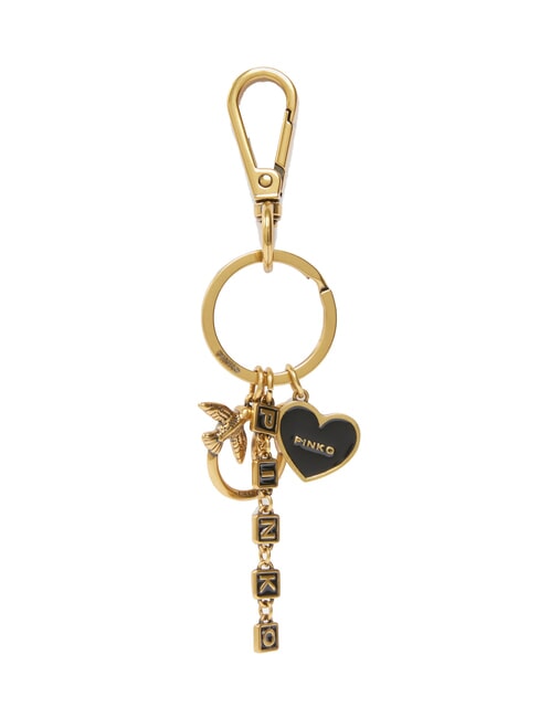 PINKO KEYCHAIN Keychain with pendant and birds antique gold - Key holders