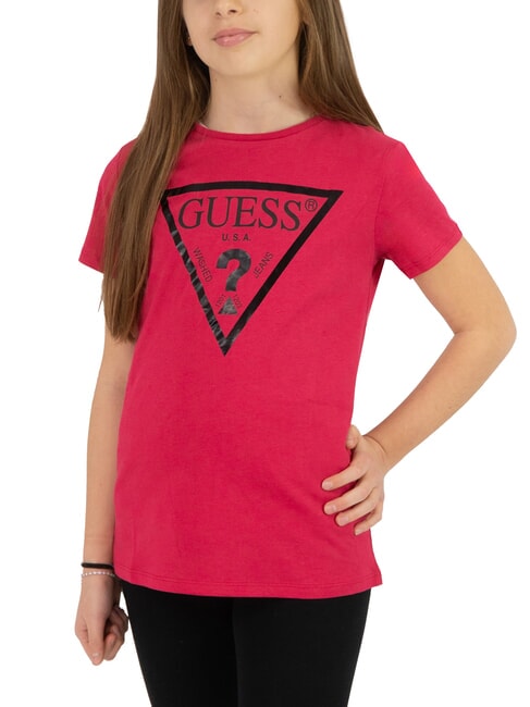 GUESS KIDS Triangle logo print T-shirt cherry passion - Child T-shirt