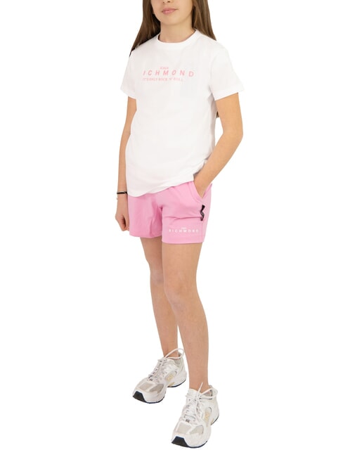 JOHN RICHMOND BARANCA T-shirt and Bermuda shorts set white/pink - Children's tracksuits