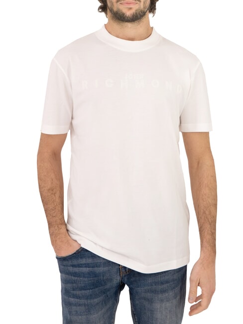 JOHN RICHMOND SOULOKU T-shirt with embossed logo off white - T-shirt