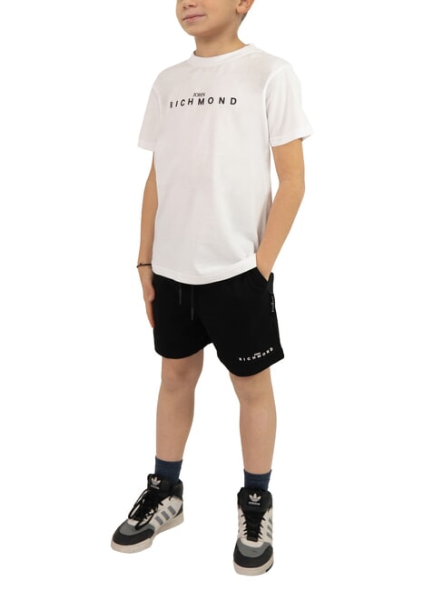 JOHN RICHMOND NORMI T-shirt and Bermuda shorts set white/black - Children's tracksuits