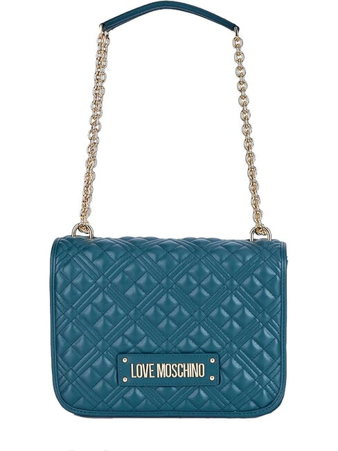 LOVE MOSCHINO QUILTED GOLD CHAIN Shoulder/crossbody bag emerald - Women’s Bags