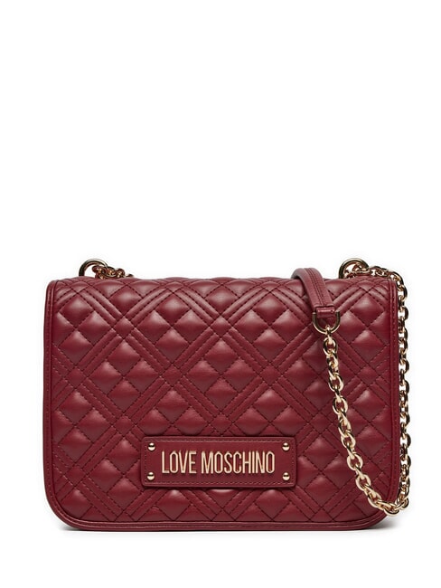 LOVE MOSCHINO QUILTED GOLD CHAIN Shoulder/crossbody bag wine - Women’s Bags